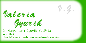 valeria gyurik business card